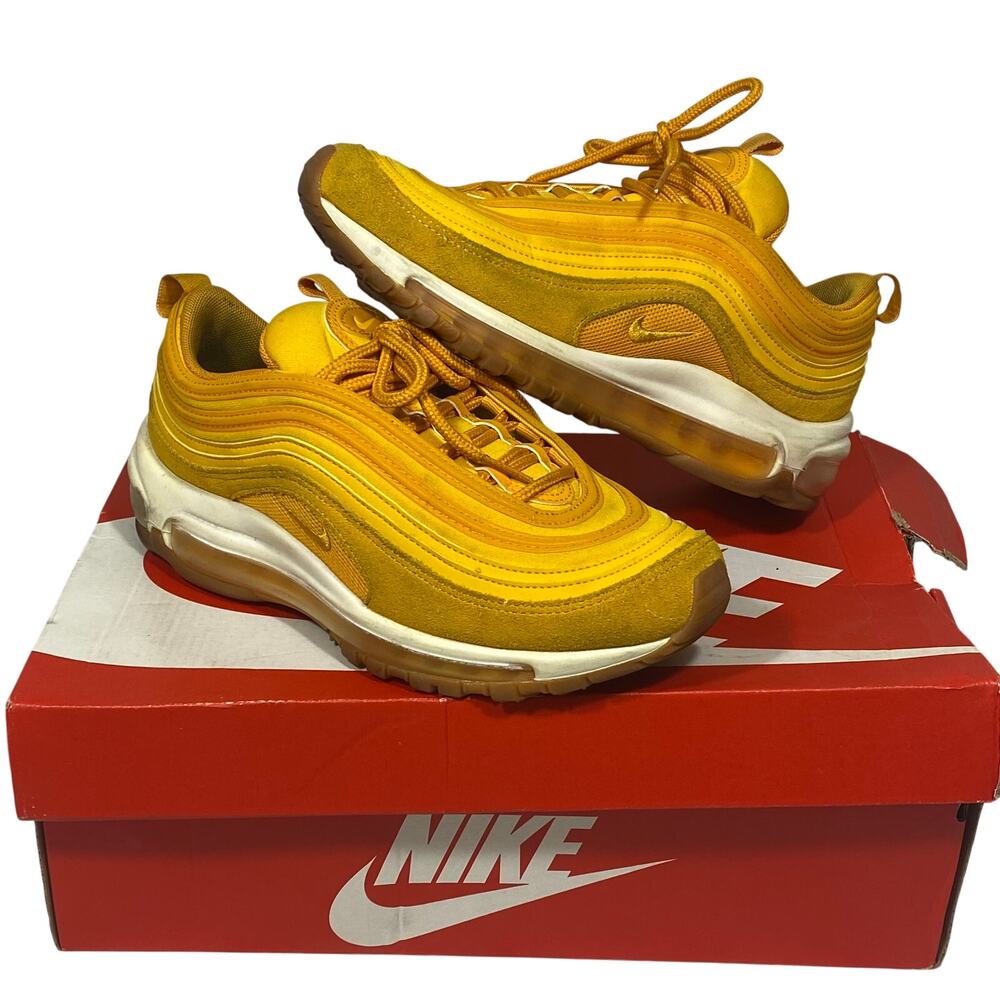 Nike Air Max 97 Sneakers Womens Shoes Size 7.5 Mustard Yellow